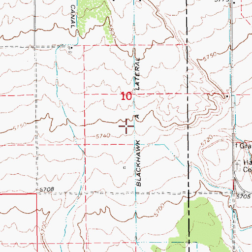 Topographic Map of Blackhawk A Lateral, UT