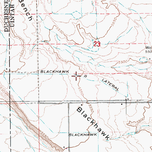Topographic Map of Blackhawk B Lateral, UT