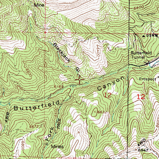 Topographic Map of Blackjack Gulch, UT
