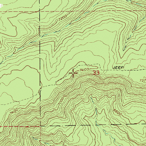Topographic Map of Blacktail Mountain, UT