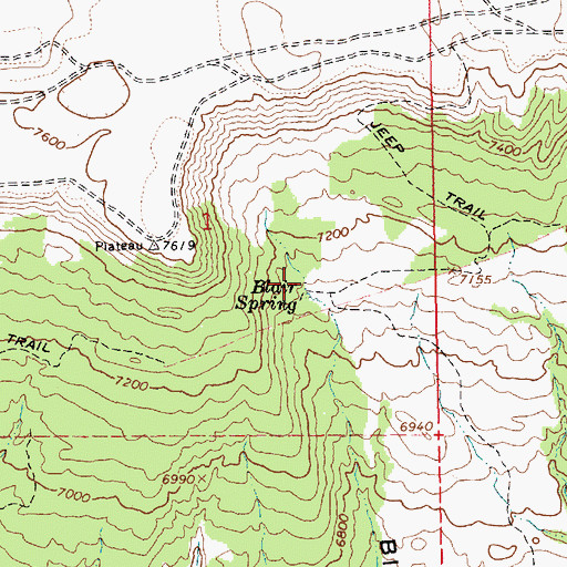 Topographic Map of Blair Spring, UT