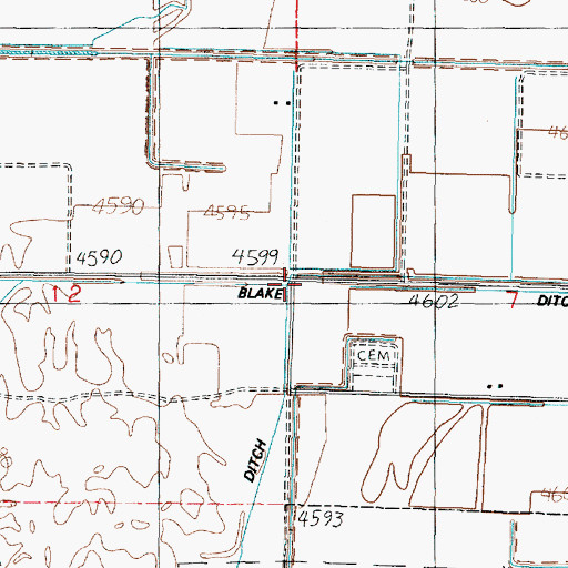 Topographic Map of Blake Ditch, UT