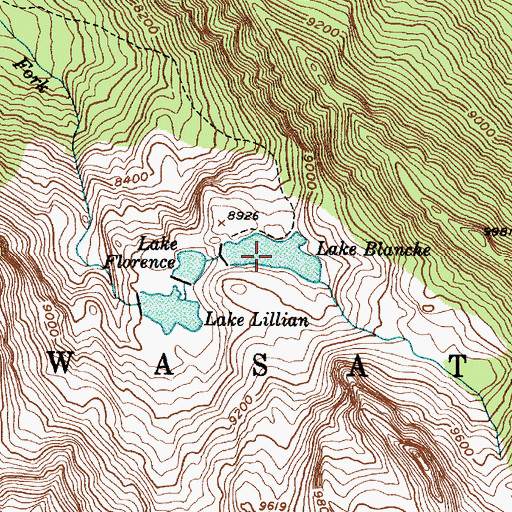 Topographic Map of Lake Blanche, UT