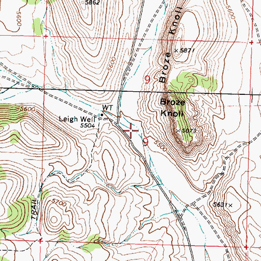 Topographic Map of Blawn Wash, UT