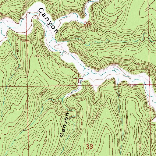 Topographic Map of Blind Canyon, UT