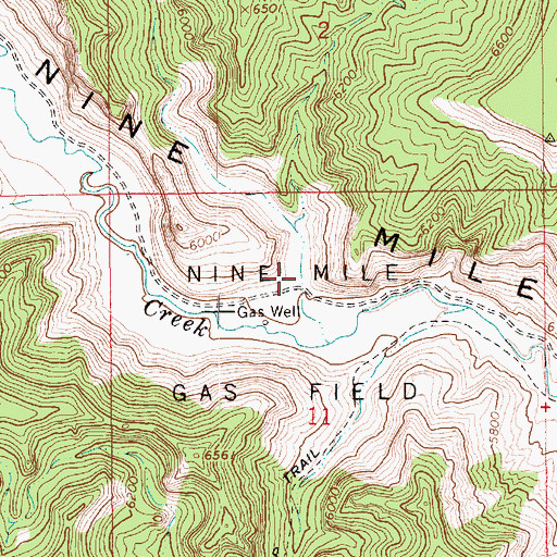 Topographic Map of Blind Canyon, UT