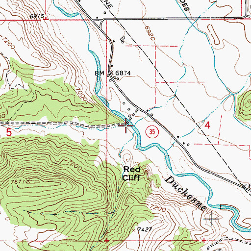 Topographic Map of Blind Stream, UT