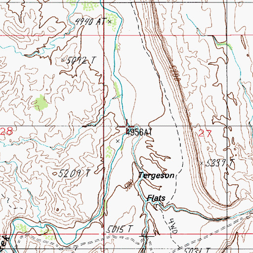 Topographic Map of Blind Trail Wash, UT