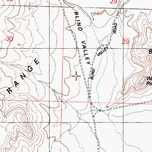 Topographic Map of Blind Valley, UT