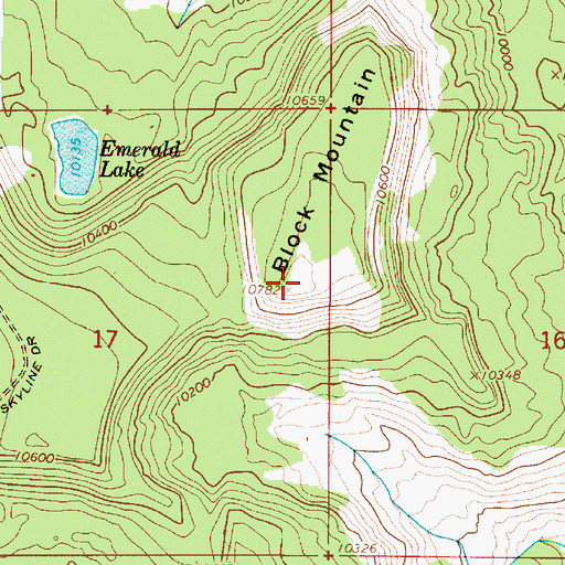 Topographic Map of Block Mountain, UT