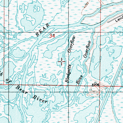 Topographic Map of Blodgetts Overflow, UT