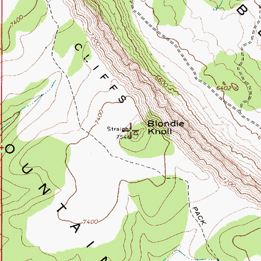 Topographic Map of Blondie Knoll, UT