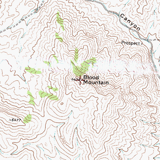 Topographic Map of Blood Mountain, UT