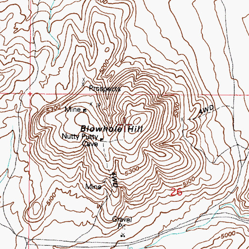 Topographic Map of John Jones Hill, UT