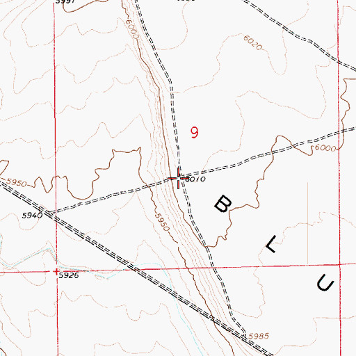 Topographic Map of Blue Bench, UT