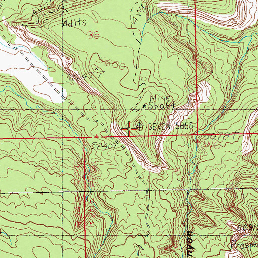 Topographic Map of Blue Chief Mesa, UT