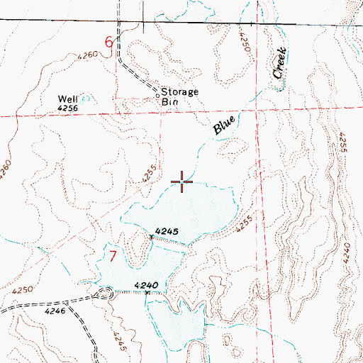 Topographic Map of Blue Creek, UT