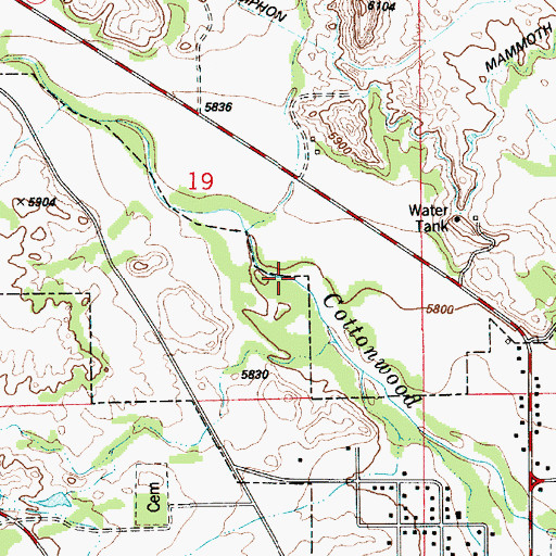 Topographic Map of Blue Cut Ditch, UT