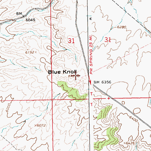 Topographic Map of Blue Knoll, UT