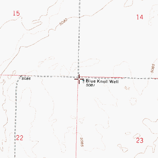 Topographic Map of Blue Knoll Well, UT