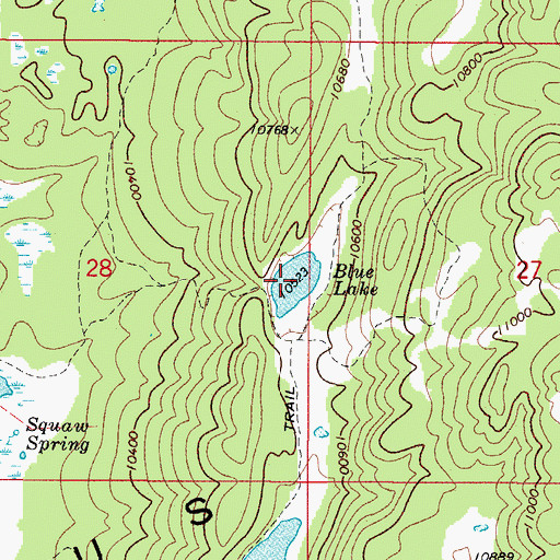 Topographic Map of Blue Lake, UT