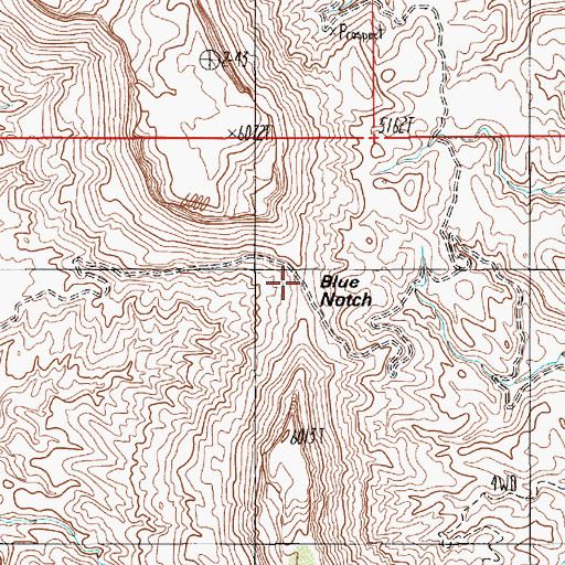 Topographic Map of Blue Notch, UT