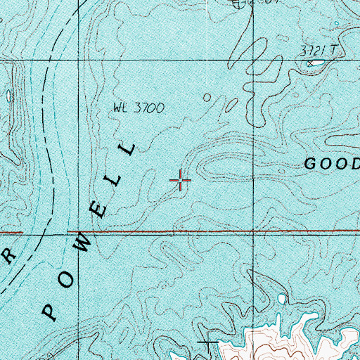 Topographic Map of Blue Notch Canyon, UT