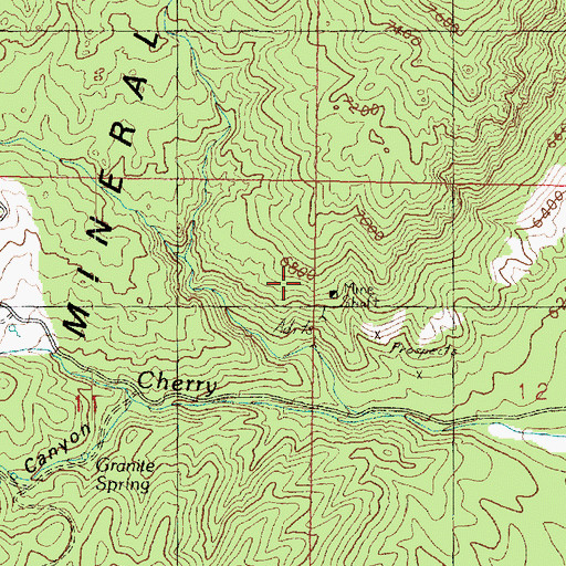 Topographic Map of Blue Star Mine, UT
