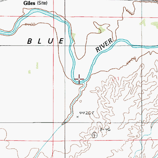 Topographic Map of Blue Valley, UT