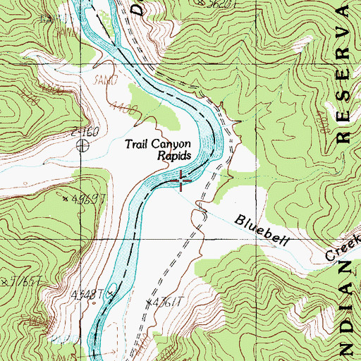 Topographic Map of Bluebell Creek, UT