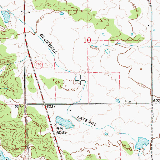 Topographic Map of Bluebell Lateral, UT