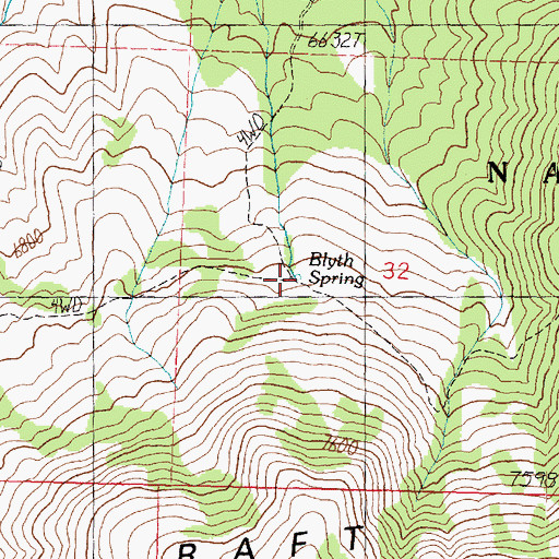 Topographic Map of Blyth Spring, UT