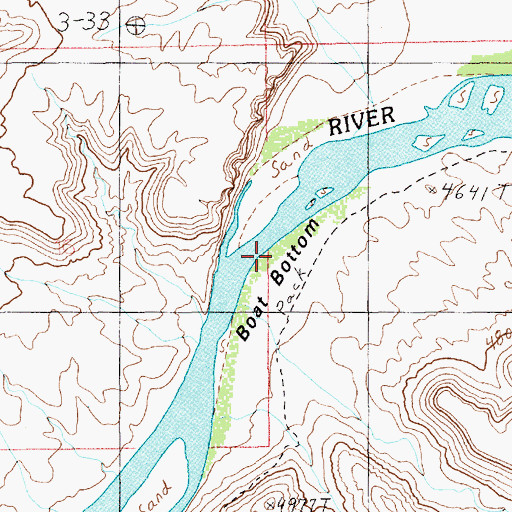 Topographic Map of Boat Bottom, UT