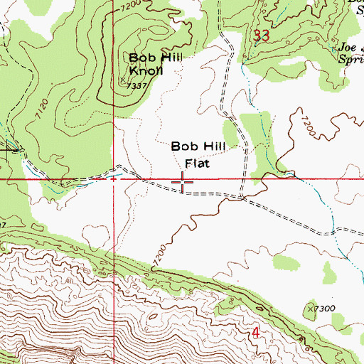 Topographic Map of Bob Hill Flat, UT