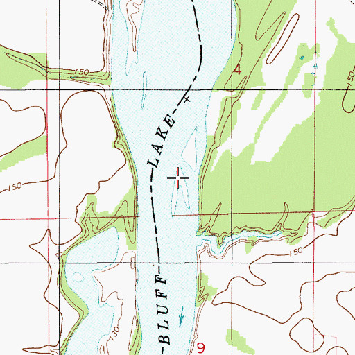 Topographic Map of Hadnot Bar, AL