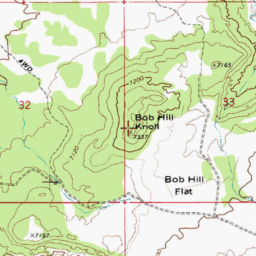 Topographic Map of Bob Hill Knoll, UT