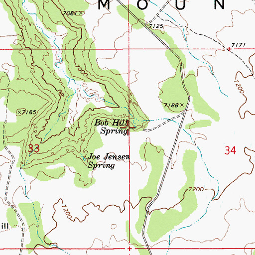 Topographic Map of Bob Hill Spring, UT