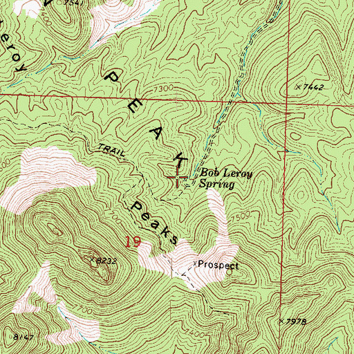 Topographic Map of Bob Leroy Spring, UT