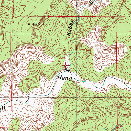 Topographic Map of Bobby Canyon, UT