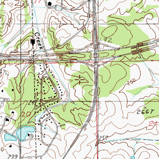 Topographic Map of Halcyon, AL