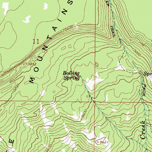 Topographic Map of Boiling Spring, UT