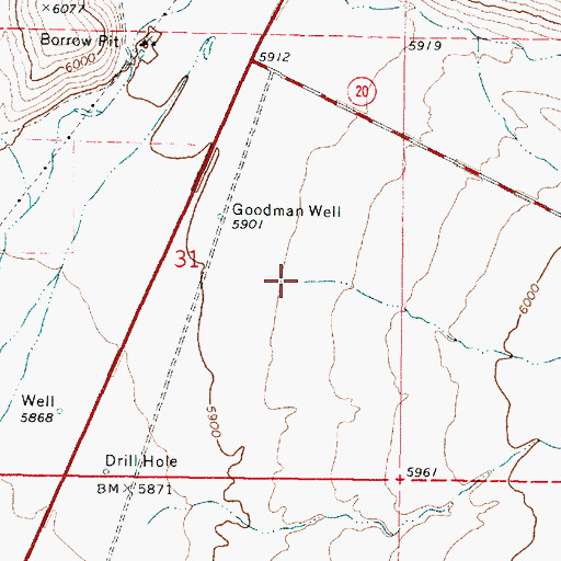 Topographic Map of Bone Hollow, UT