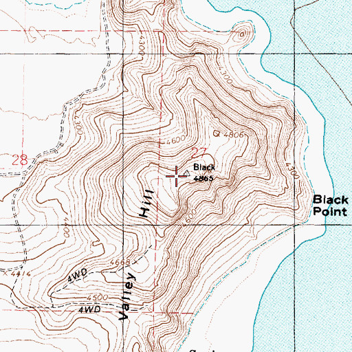 Topographic Map of Boothe Valley Hill, UT