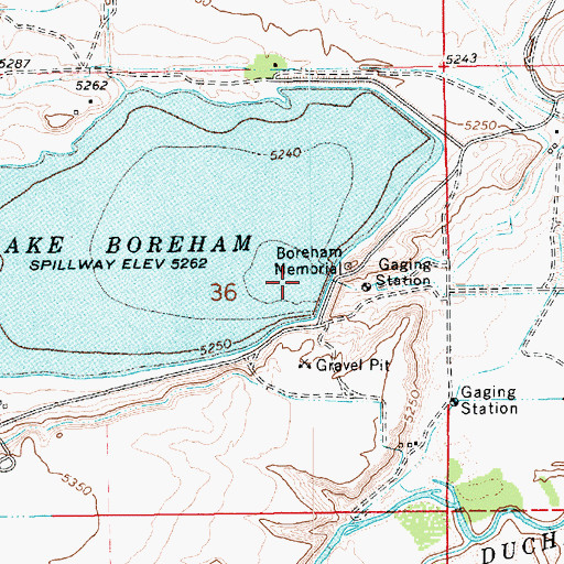 Topographic Map of Boreham Memorial, UT
