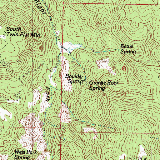 Topographic Map of Boulder Spring, UT