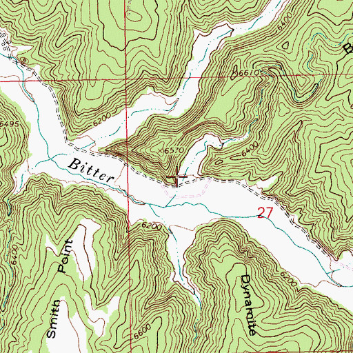 Topographic Map of Boulevard Canyon, UT