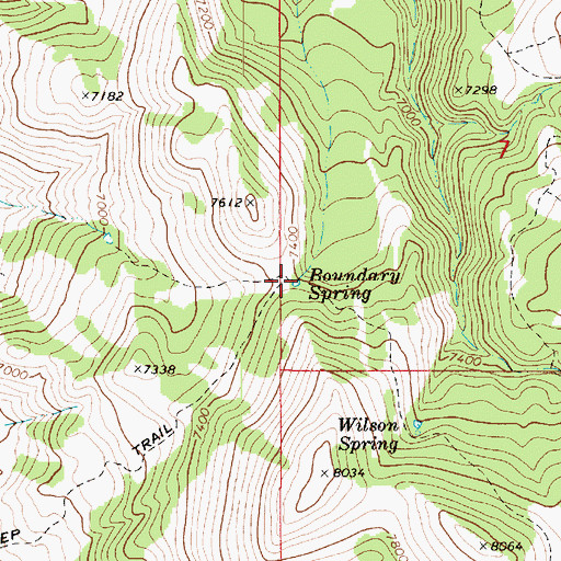 Topographic Map of Boundary Spring, UT
