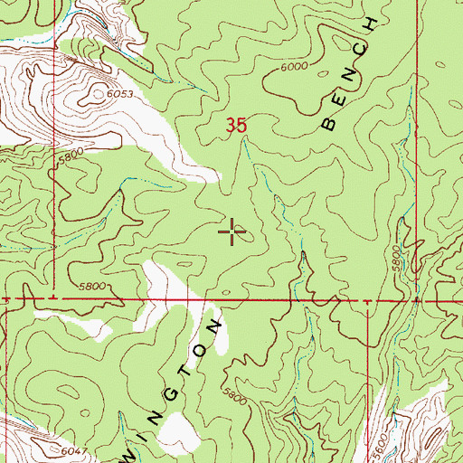 Topographic Map of Bowington Bench, UT