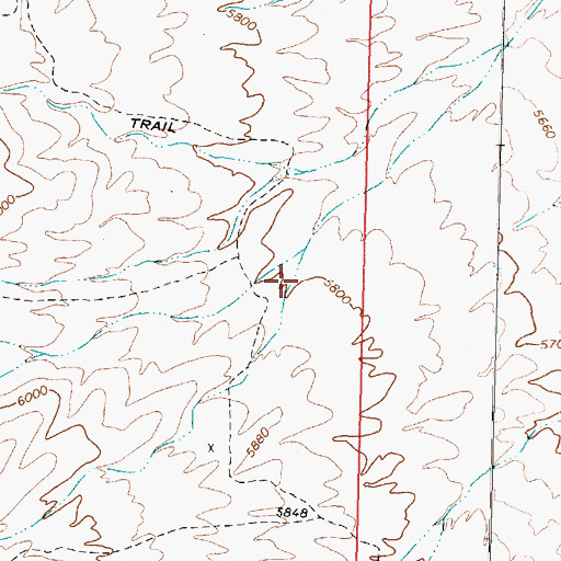 Topographic Map of Box Canyon, UT