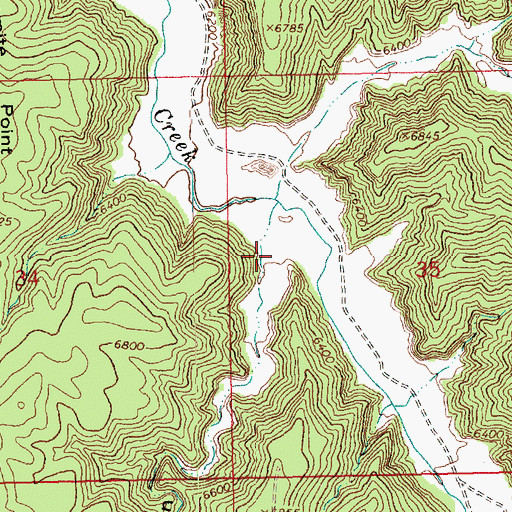 Topographic Map of Box Elder Canyon, UT